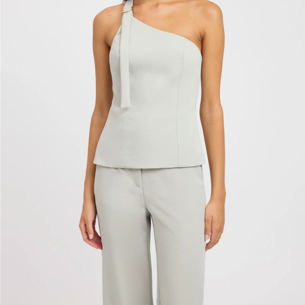 Kookai One-Shoulder Ariel Buckle Top